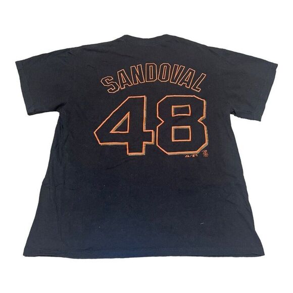 Majestic Tshirt San Francisco Giants Sandoval #48 Men Womens Medium Jersey Shirt - Picture 1 of 5